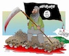 Cartoon: Black flag is The Continuation o (small) by Shahid Atiq tagged afghanistan,mujahedden,taluban,isis