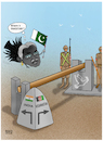 Cartoon: Border (small) by Shahid Atiq tagged afghanistan