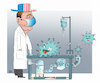 Cartoon: Corona Lab ! (small) by Shahid Atiq tagged world