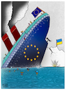 Cartoon: EU TITANIC ! (small) by Shahid Atiq tagged europ