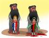 Cartoon: France and Afghanistan victim of (small) by Shahid Atiq tagged afghanistan,kabul,isis,terrorism,taliban