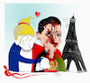 Cartoon: France pays tribute to kabul att (small) by Shahid Atiq tagged afghanistan,balkh,helmand,kabul,nangarhar,attack