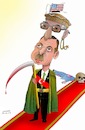 Cartoon: Hekmatyar invite Erdogan to kabu (small) by Shahid Atiq tagged afghanistan