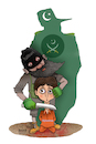 Cartoon: Hostage ! (small) by Shahid Atiq tagged afghanistan