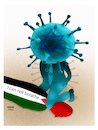 Cartoon: I can not breathe ! (small) by Shahid Atiq tagged palestine