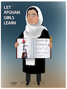 Cartoon: Let me Learn in Uni! (small) by Shahid Atiq tagged afghanistan