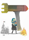 Cartoon: Pulling an elephant leg! (small) by Shahid Atiq tagged iran