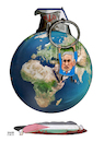 Cartoon: The world is in Danger ! (small) by Shahid Atiq tagged iran