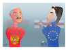 Cartoon: Two opposing  supporters ! (small) by Shahid Atiq tagged belarus