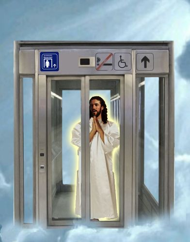 Cartoon: Christi Himmelfahrt 2010 (medium) by heschmand tagged 2010,himmelfahrt,jesus,christi