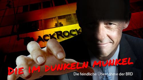 Cartoon: feindliche Übernahme (medium) by heschmand tagged cdu,parteien,merz,black,rock,kanzlerkaditat