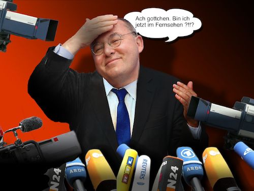 Cartoon: Kleiner Mann ganz groß (medium) by heschmand tagged linkspartei,bundestag,politiker,entertainer,gregor,gysi