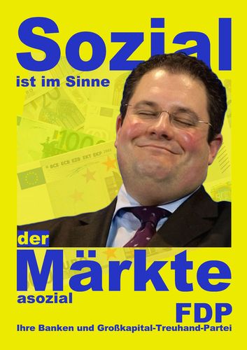 Cartoon: Sozial- Asozial (medium) by heschmand tagged fdp,politik,marktwirtschaft,bundestag