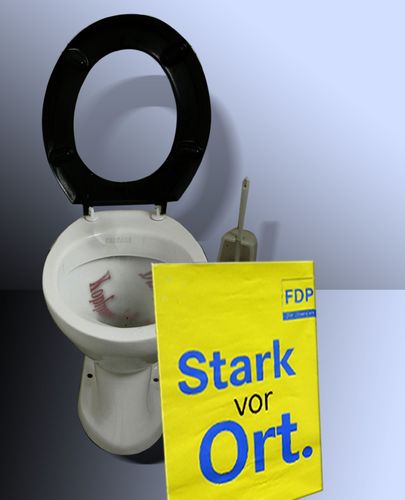 Cartoon: stark vor ort (medium) by heschmand tagged fdp