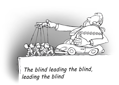 Cartoon: all are blind (medium) by gonopolsky tagged financial,crisis