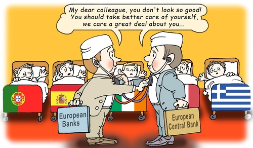 Cartoon: doctors (medium) by gonopolsky tagged europe,banks,crisis