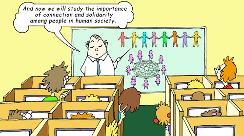 Cartoon: lesson (medium) by gonopolsky tagged communication