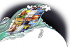 Cartoon: deadly wave (small) by gonopolsky tagged media