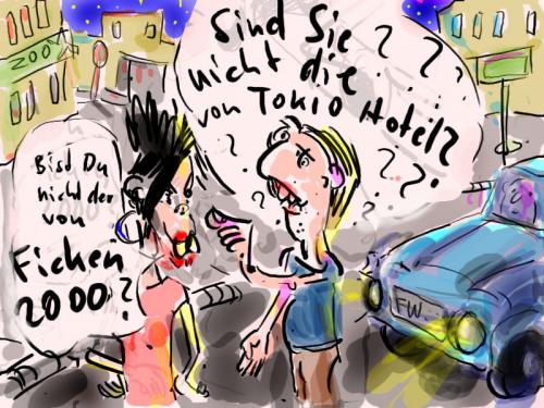 Cartoon: Tokio Hotel (medium) by Faxenwerk tagged faxenwerk,tokio,hotel,