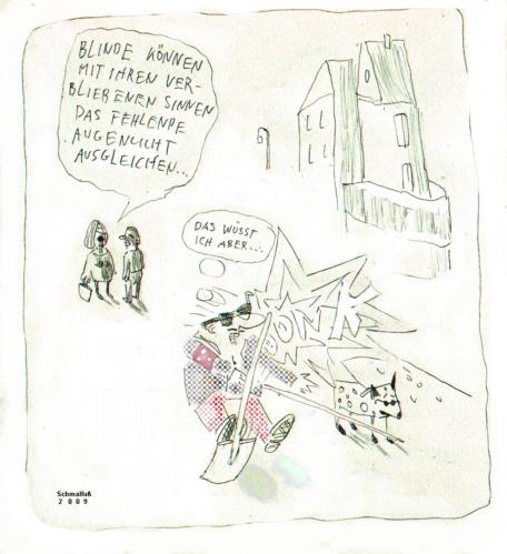 Cartoon: Wuesst ich aber... (medium) by Faxenwerk tagged faxenwerk,schmalfuß,gesundheit,blind