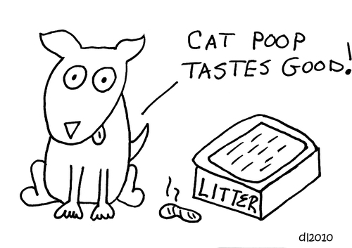 Cartoon: Gross But Cute (medium) by Deborah Leigh tagged grossbutcute,deborahleigh,dog,cat,poop