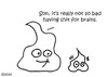 Cartoon: Gross But Cute (small) by Deborah Leigh tagged grossbutcute,gross,cute,poop,shit,brains,doodle,bw
