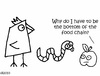 Cartoon: Gross But Cute (small) by Deborah Leigh tagged grossbutcute,cute,chicken,worm,apple,doodle,deborahleigh
