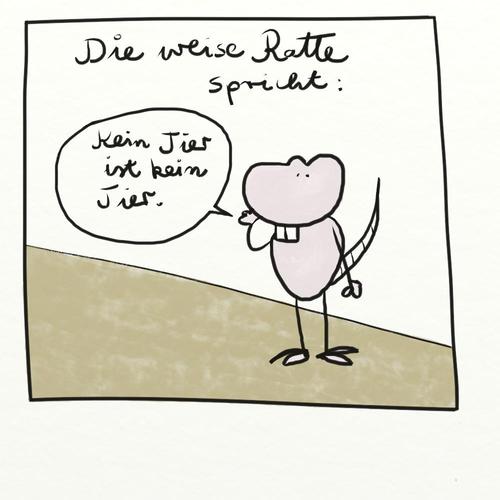 Cartoon: Die weise Ratte (medium) by Frank_Sorge tagged ratten,sinnspruch,rat