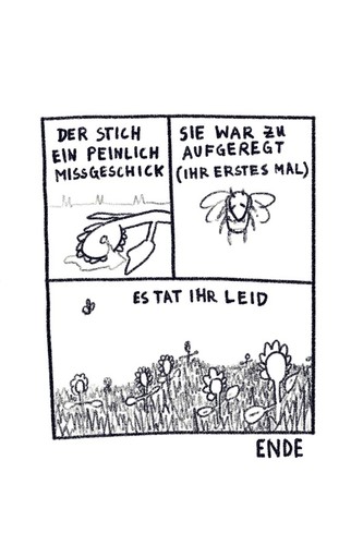 Cartoon: Biene und Blume (medium) by Frank_Sorge tagged biene,blume