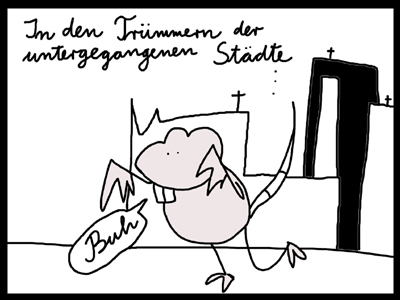 Cartoon: Ratten - Die Vorgeschichte (medium) by Frank_Sorge tagged ratten,atomkrieg