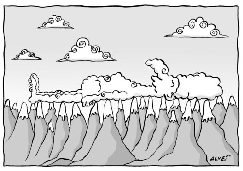 Cartoon: Cloud (medium) by alves tagged cloud,faquir,montains