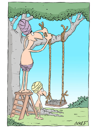 Cartoon: Fakir and son (medium) by alves tagged cartoon