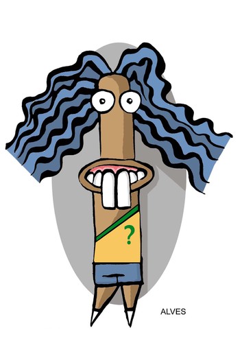 Cartoon: Ronaldinho Gaucho (medium) by alves tagged world,cup