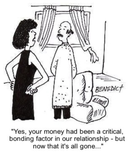 Cartoon: Domestic (medium) by efbee1000 tagged wife,husband,money,relationship,domestic
