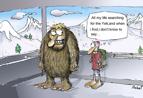 In search of Yeti By llobet | Media & Culture Cartoon | TOONPOOL