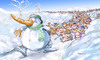 Cartoon: Love Snowman (small) by llobet tagged snowman girls