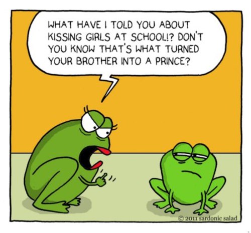 Cartoon: Mother knows best (medium) by sardonic salad tagged frog,prince,kiss,cartoon,comic,sardonic,salad