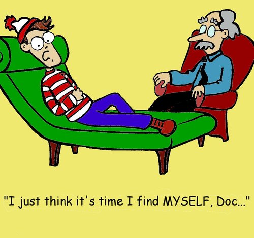 Cartoon: waldo (medium) by sardonic salad tagged waldo,therapist