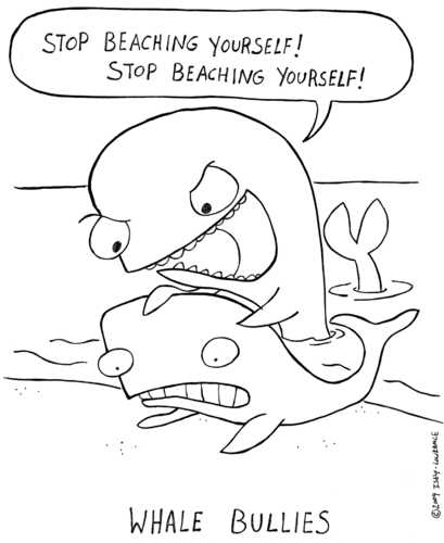 Cartoon: whale bullies (medium) by sardonic salad tagged whale,bullies,cartoon,comic,sardonicsalad