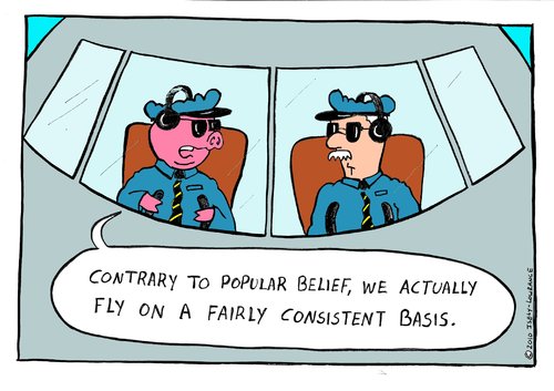 Cartoon: when pigs fly... (medium) by sardonic salad tagged when,pigs,fly,cartoon,comic,pilot,pig,airplane,sardonicsalad
