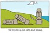 Cartoon: Meanwhile on Easter Island... (small) by sardonic salad tagged easter island comic cartoon sardonic salad humor