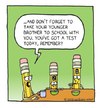 Cartoon: Pencils (small) by sardonic salad tagged number,pencils,cartoon,comic,sardonic,salad,school,test