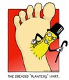 Cartoon: planters wart... (small) by sardonic salad tagged cartoon,comic,sardonic,salad,mr,peanut,plantar,wart,foot