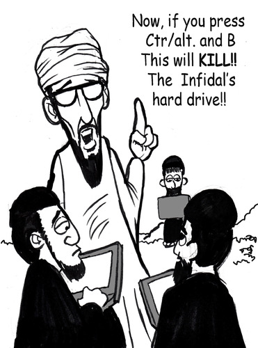 new face of terrorism By Curbis_humor | Politics Cartoon | TOONPOOL