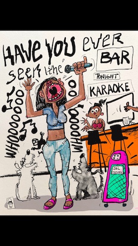 Cartoon: Karaoke (medium) by Fredjoo tagged karaoke,thai,cartoon