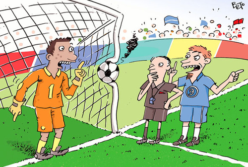 Cartoon: football (medium) by beto cartuns tagged soccer,shot