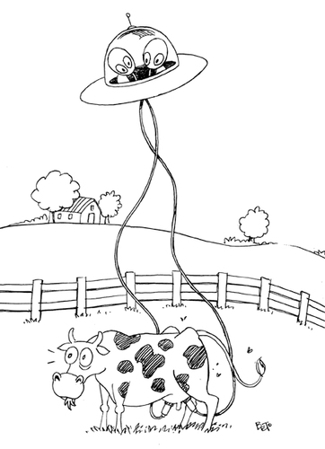 Cartoon: milk (medium) by beto cartuns tagged milk,cow,ufo