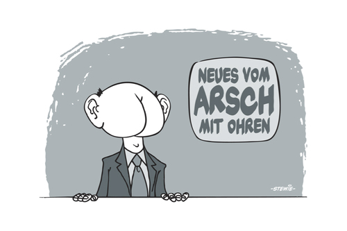 Cartoon: Arsch mit Ohren (medium) by stewie tagged arsch