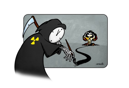 Cartoon: Deadline (medium) by stewie tagged deadline,atomic,bomb,hiroshima,nagasaki