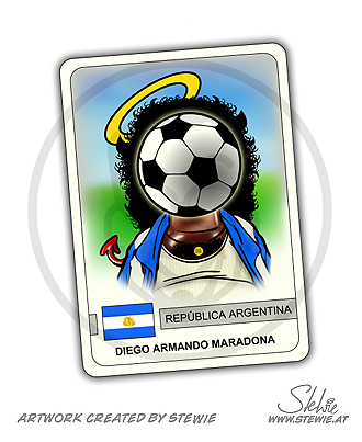 Cartoon: Diego Armando Maradona (medium) by stewie tagged maradona,soccer,fussball,fußball